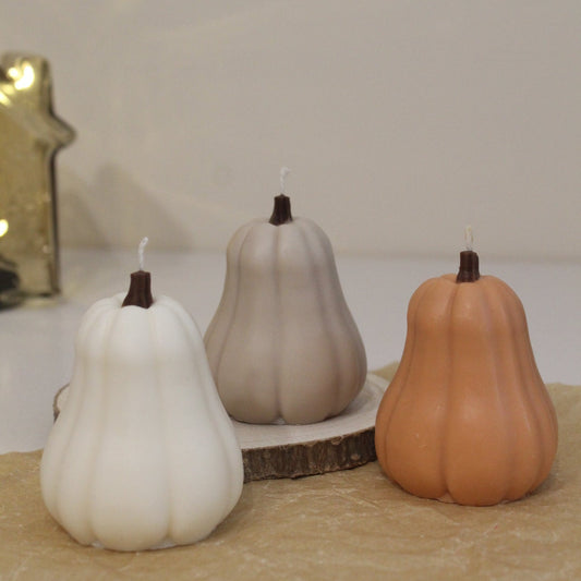 Vela Decorativa Calabaza Alargada - Colección Otoño